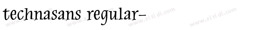 technasans regular字体转换